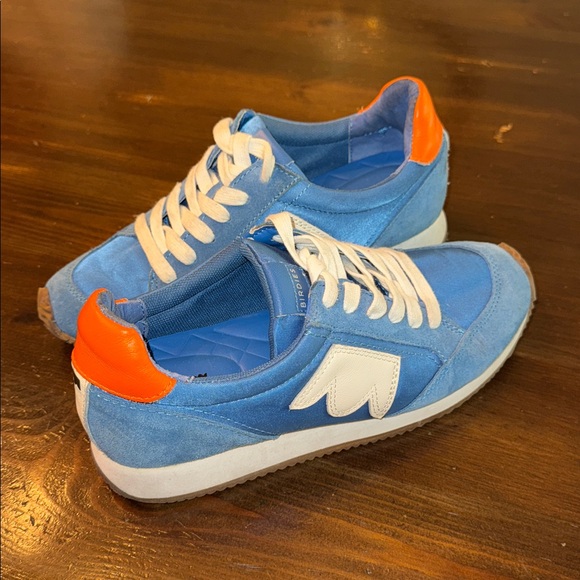 Birdies Roadrunner 5.5 Blue and Orange Sneakers with White Accents EUC - Picture 2 of 6